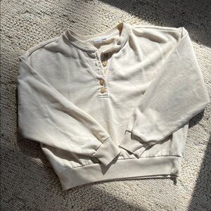 GAP Cream Button-Up Women's Sweater